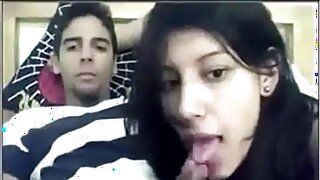 Seductive Indian couple explores kinky sex positions in a bookstore.